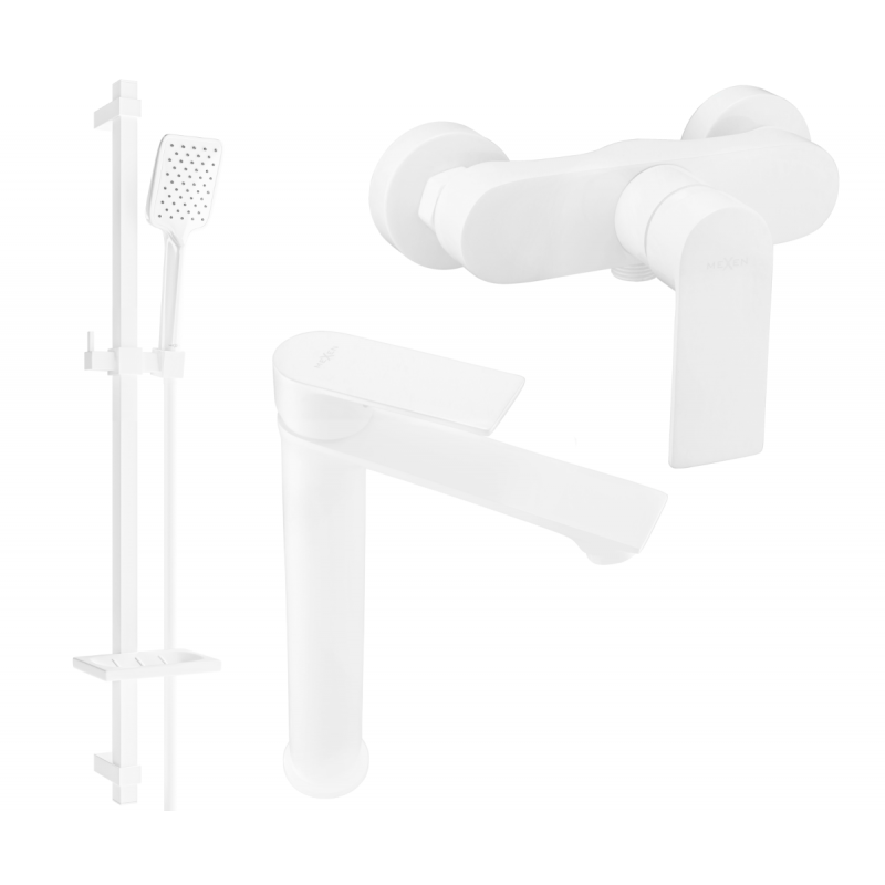 Mexen Royo DQ62 sprchová sada, bílá - 72214DQ62-20