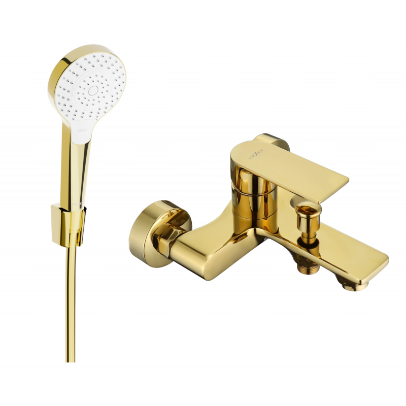 Mexen Royo R05 baterie vanová se sprchovou soupravou, zlatá - 7223R05-50