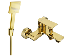 Mexen Royo R45 vanová baterie s sprchovou sadou, zlatá - 7223R45-50