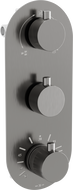 Mexen Kai termostatická vanovo-sprchová baterie 3-výstupová, grafit - 77603-66