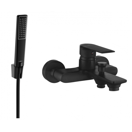 Mexen Royo R72 baterie vanová se sprchovou soupravou, černá - 7223R72-70