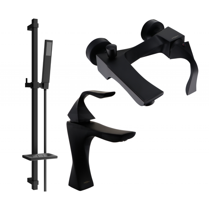 Mexen Estrella DQ02 koupelnová sada, černá - 72303DQ02-70