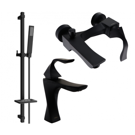 Mexen Estrella DQ02 koupelnová sada, černá - 72303DQ02-70