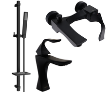 Mexen Estrella DQ02 koupelnová sada, černá - 72303DQ02-70