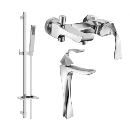 Mexen Estrella DQ02 vanový set, chrom - 72313DQ02-00