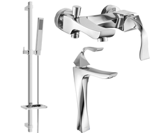 Mexen Estrella DQ02 vanový set, chrom - 72313DQ02-00