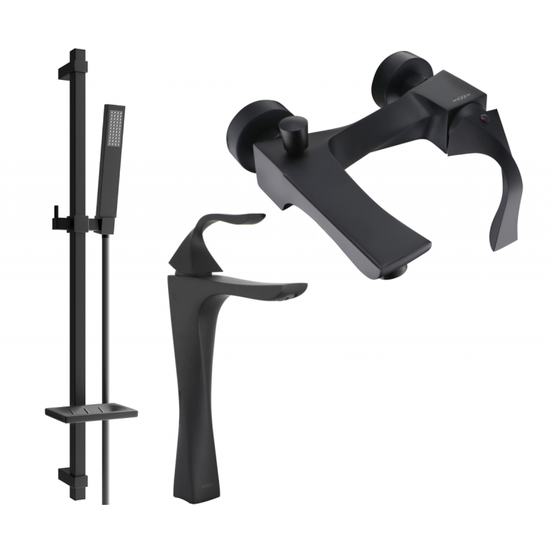 Mexen Estrella DQ02 koupelnová souprava, černá - 72313DQ02-70