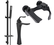 Mexen Estrella DQ02 koupelnová souprava, černá - 72313DQ02-70