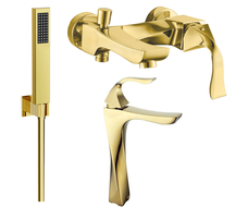Mexen Estrella R02 koupelnová sada, zlatá - 72313R02-50