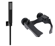 Mexen Estrella R02 koupelnová baterie se sprchovou soupravou, černá - 7233R02-70
