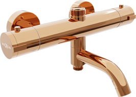 Mexen Kai termostatická baterie vanovo-sprchová, růžové zlato - 77900-60