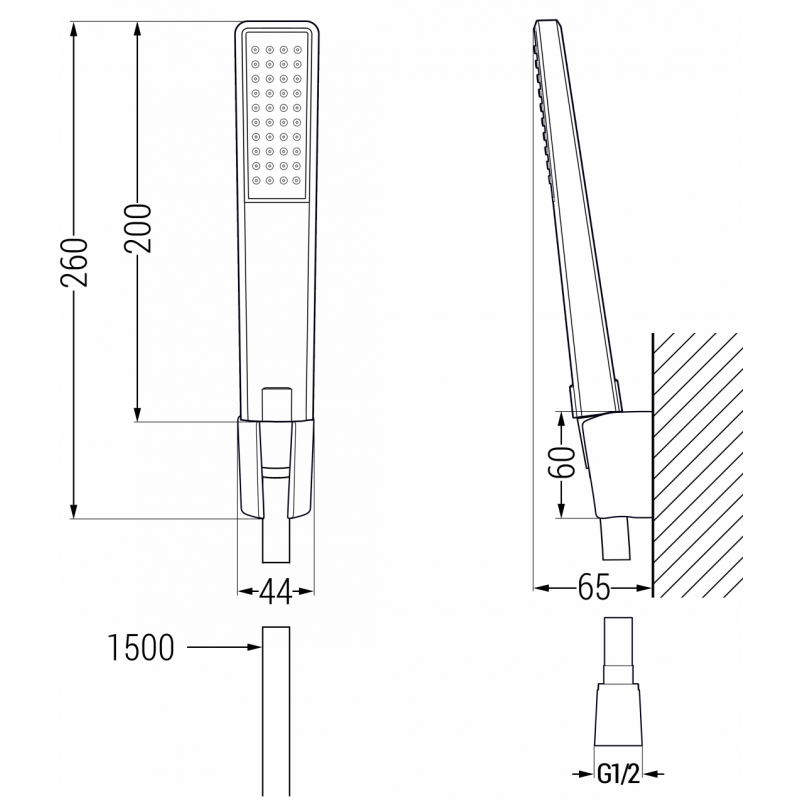 Mexen Mino R72 vanový set, černý - 72403R72-70