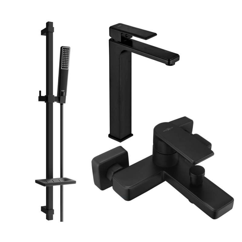 Mexen Mino DQ72 vana set, černý - 72413DQ72-70