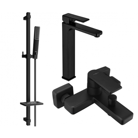 Mexen Mino DQ72 vana set, černý - 72413DQ72-70