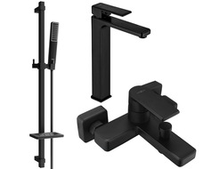 Mexen Mino DQ72 vana set, černý - 72413DQ72-70