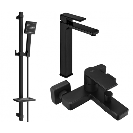 Mexen Mino DQ45 vana set, černý - 72413DQ45-70