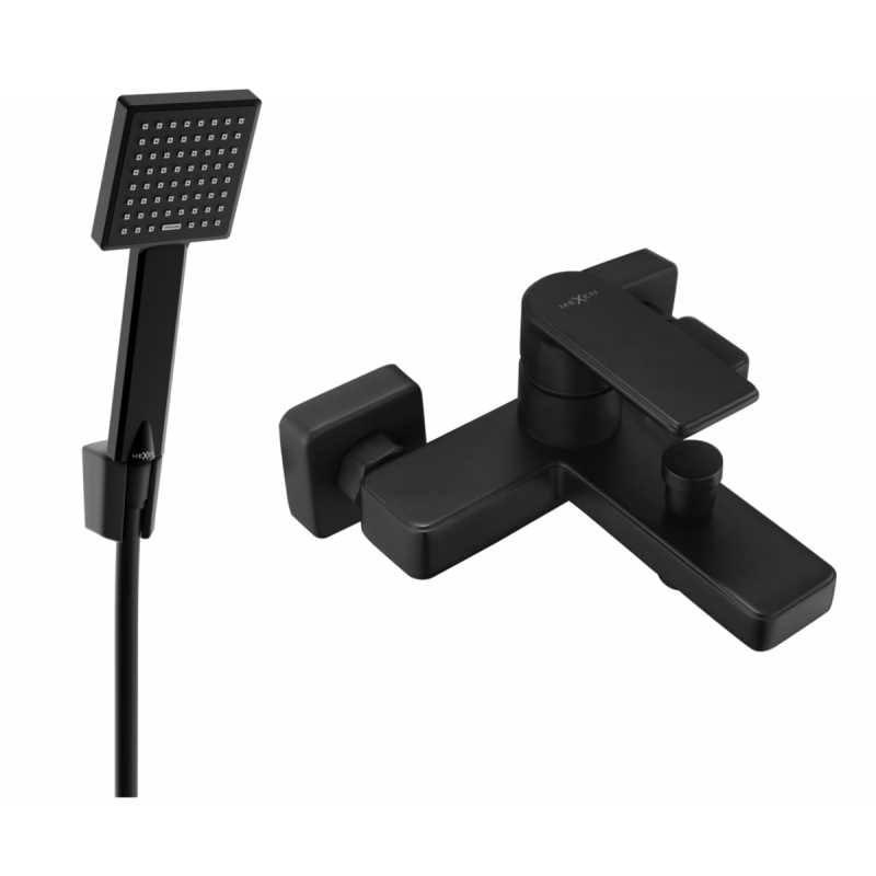 Mexen Mino R45 baterie vanová se sprchovou soupravou, černá - 7243R45-70