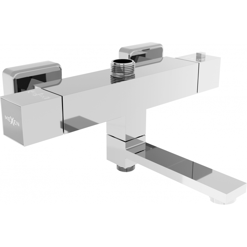 Mexen Cube termostatická vanovo-sprchová baterie, chrom - 77910-00