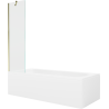 Mexen Vega obdélníková vana 170 x 70 cm s opláštěním a jedním sklem 50 cm, transparentní, zlatá - 550117070X9505000050