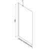 Mexen Vega obdélníková vana 170 x 70 cm s obložením a jednokřídlou zástěnou 90 cm, transparentní, zlatá