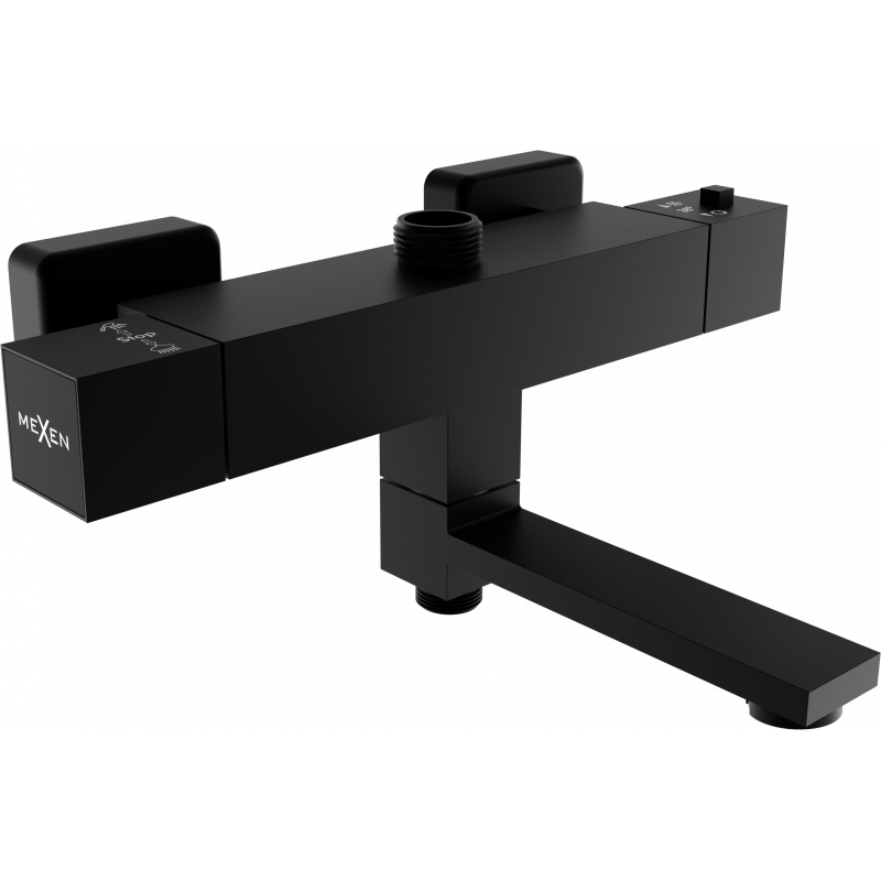 Mexen Cube termostatická vanová-sprchová baterie, černá - 77910-70