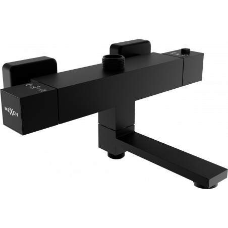 Mexen Cube termostatická vanová-sprchová baterie, černá - 77910-70