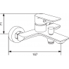 Mexen Alexa DS40 sada vanová, chrom - 71213DS40-00