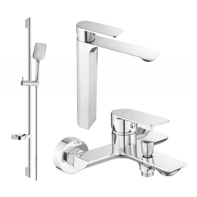 Mexen Alexa DQ62 vanová sada, chrom - 71213DS62-00
