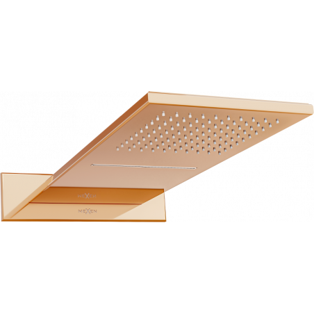 Mexen Waterfall hlavová sprcha slim 50 x 22 cm, růžové zlato - 79190-60