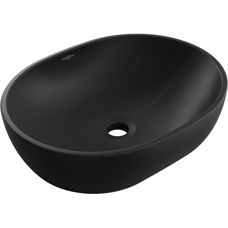 Mexen Viki umyvadlo na desku 48 x 35 cm, černá matná - 21054885