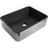 Mexen Catia umyvadlo na desku 48 x 37 cm, černá mat/stříbrný vzor šupiny - 21314872