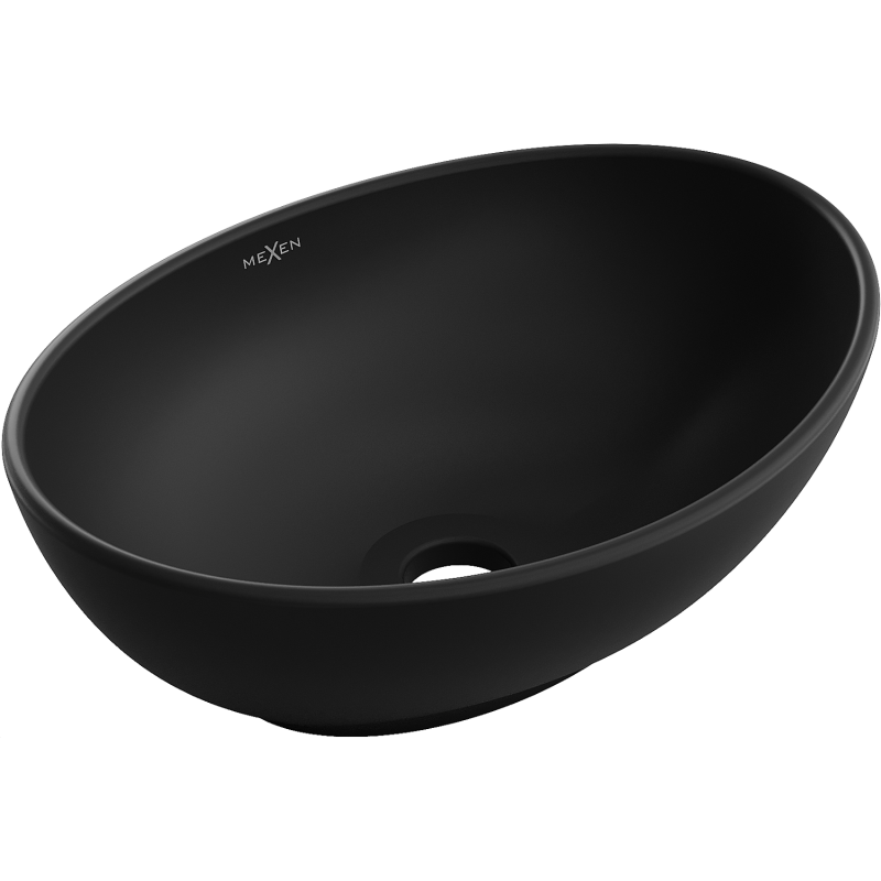 Mexen Elza umyvadlo na desku 40 x 33 cm, černá matná - 21014085