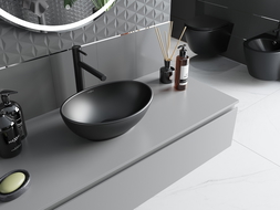 Mexen Elza umyvadlo na desku 40 x 33 cm, černá matná - 21014085
