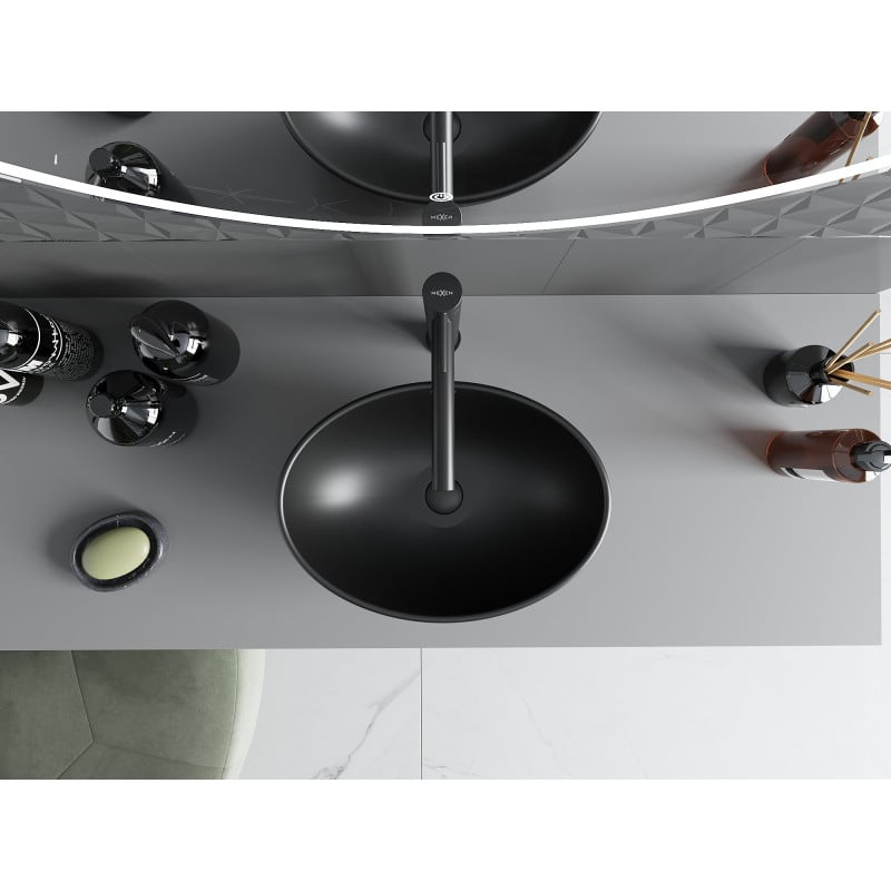 Mexen Elza umyvadlo na desku 40 x 33 cm, černá matná - 21014085