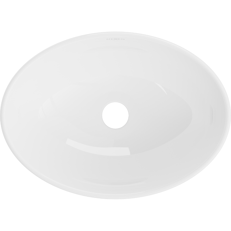 Mexen Elza umyvadlo na desku 40 x 33 cm, bílá/zlatá vzor šupiny - 21014008