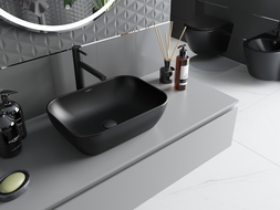 Mexen Rita umyvadlo na desku 45 x 32 cm, černá mat - 21084585