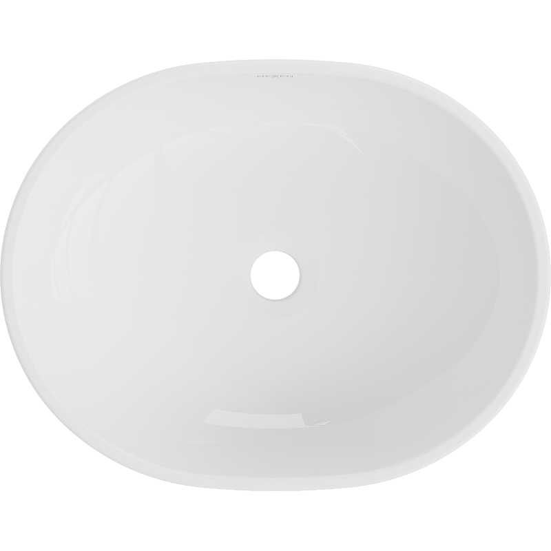 Mexen Viki umyvadlo na desku 48 x 35 cm, bílá/zlatá - 21054806