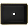 Mexen Catia umyvadlo na desku 48 x 37 cm, černá mat/zlatý okraj - 21314875