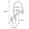 Mexen Bruno jednodřezový granitový dřez s odkapávačem a kuchyňskou baterií Duo, béžový - 6513-69-671701-70-B