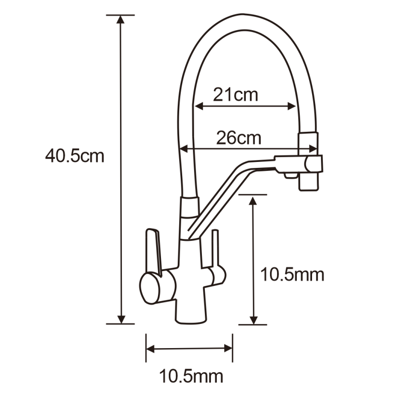 Mexen Bruno granitový dřez s odkapávačem a kuchyňskou baterií Duo, černý/stříbrný metalik - 6513-73-671701-70-B