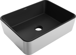 Mexen Catia umyvadlo na desku 48 x 37 cm, černá matná/stříbrná - 21314874