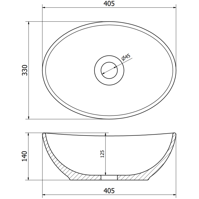 Mexen Elza umyvadlo na desku 40 x 33 cm, černá mat/zlatý vzor mřížka - 21014029