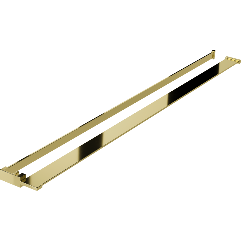 Mexen polička do sprchové stěny s relingem na ručníky, zlatá - 800-02-50