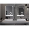 Mexen Kala osvětlené koupelnové zrcadlo s kosmetickým zrcátkem 60 x 80 cm, LED 6000K, anti-fog - 9820-060-080-611-00