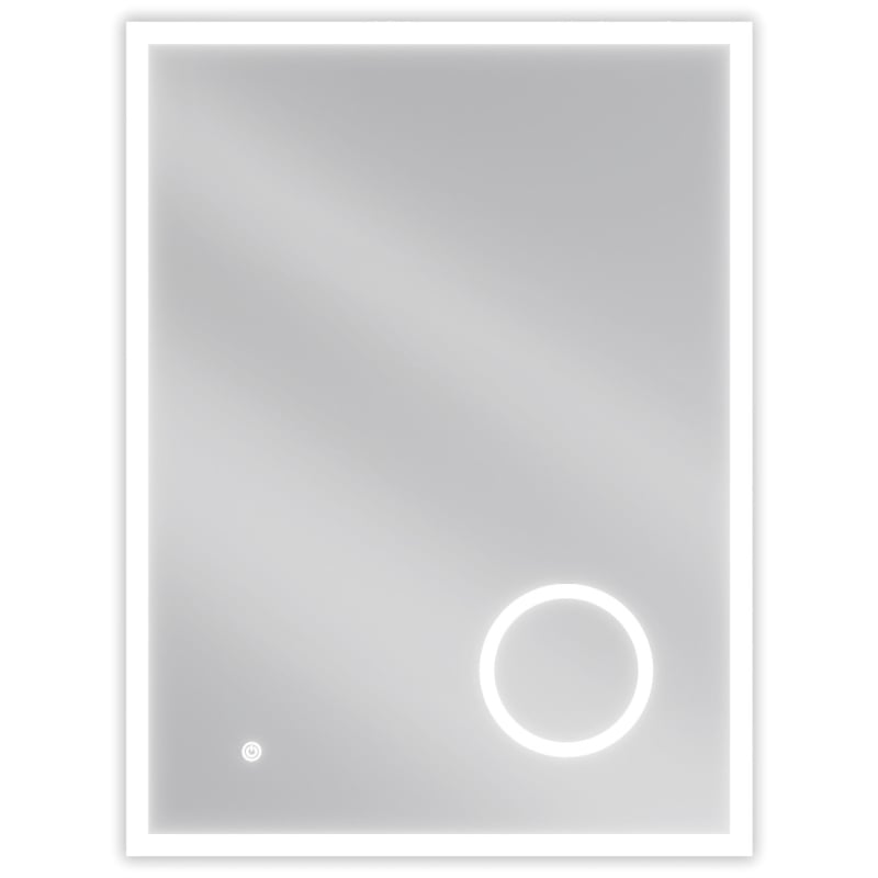 Mexen Kala osvětlené koupelnové zrcadlo s kosmetickým zrcátkem 60 x 80 cm, LED 6000K, anti-fog - 9820-060-080-611-00
