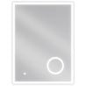 Mexen Kala osvětlené koupelnové zrcadlo s kosmetickým zrcátkem 60 x 80 cm, LED 6000K, anti-fog - 9820-060-080-611-00