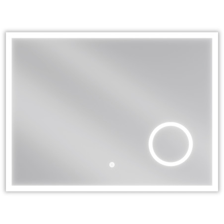 Mexen Kala osvětlené koupelnové zrcadlo s kosmetickým zrcátkem 80 x 60 cm, LED 6000K, proti zamlžení