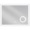 Mexen Kala podsvícené koupelnové zrcadlo s kosmetickým zrcátkem 80 x 60 cm, LED 6000K, antistop - 9820-080-060-611-00