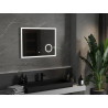 Mexen Kala osvětlené koupelnové zrcadlo s kosmetickým zrcátkem 80 x 60 cm, LED 6000K, proti zamlžení