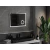 Mexen Kala podsvícené koupelnové zrcadlo s kosmetickým zrcátkem 80 x 60 cm, LED 6000K, antistop - 9820-080-060-611-00
